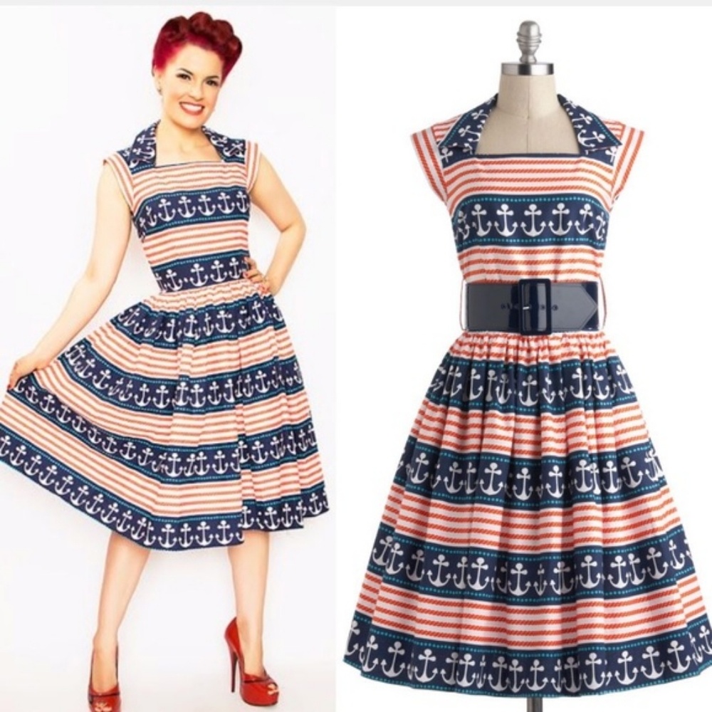 ⚓ Modcloth Anchors A-Sway Bernie Dexter Dress ⚓